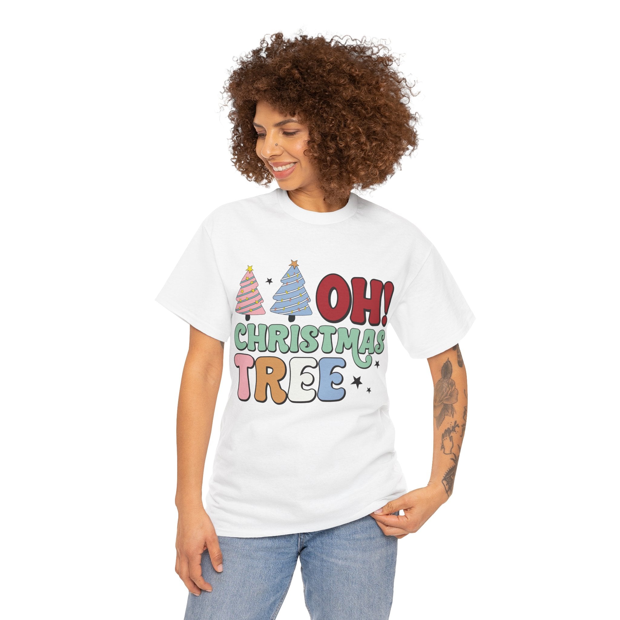 Festive 'Oh Christmas Tree' T-Shirt: Spread Holiday Cheer in Style