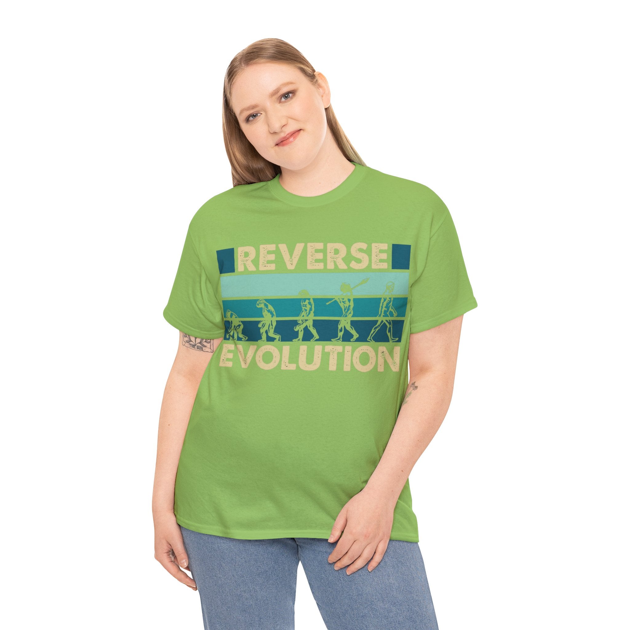 Vintage Retro Evolution Reverse Unisex T-Shirt - Unique Graphic Tee for Science Lovers