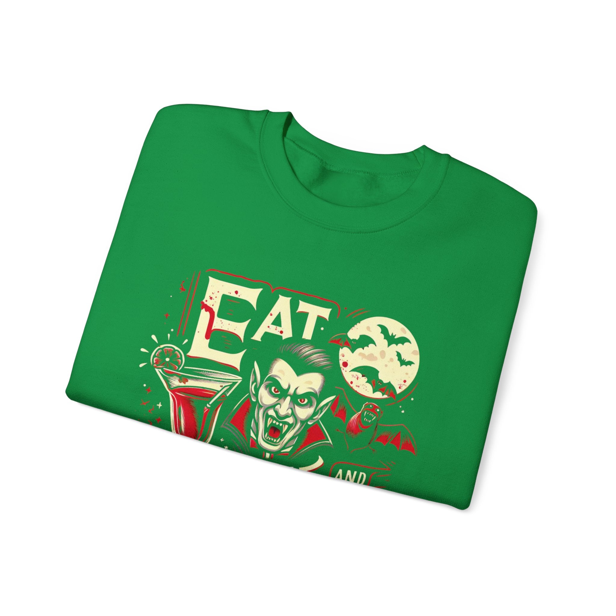 Eat, Drink, and Be Scary Halloween Sweatshirt - Spooky Fun for All Ages