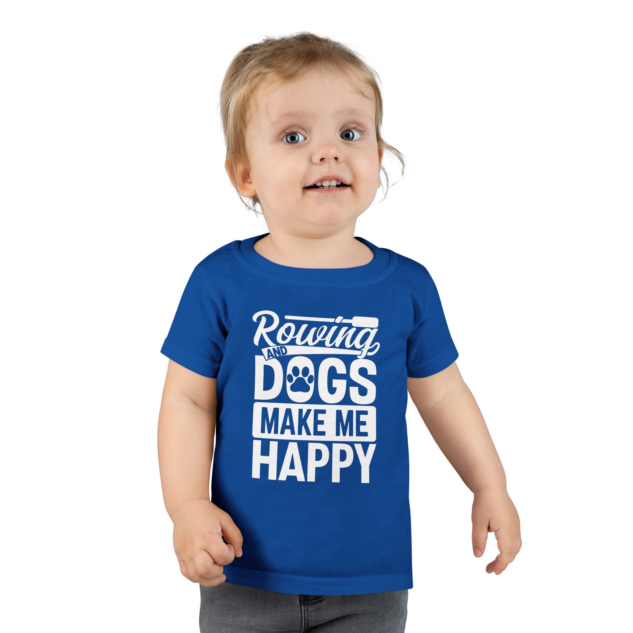 Rowing Dog Lover Toddler T-shirt: Happy Paddling Pup Tee