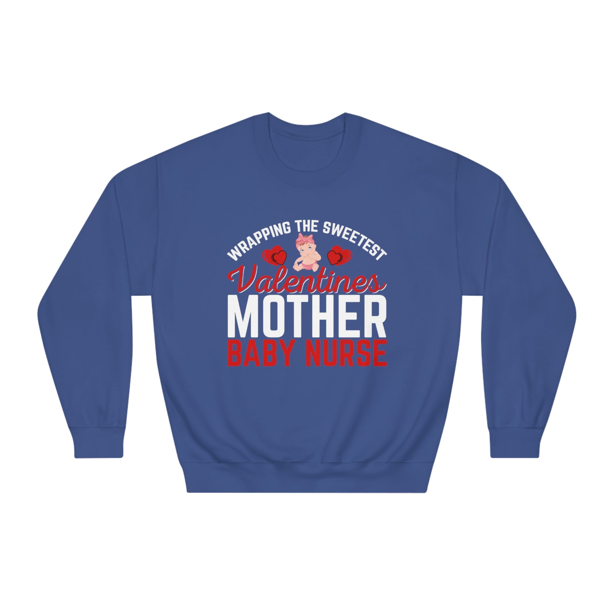 Wrapping the Sweetest Valentine Mother Baby Nurse Sweatshirt - Perfect Gift for Moms and Nurses - Cozy, Stylish, and Heartwarming