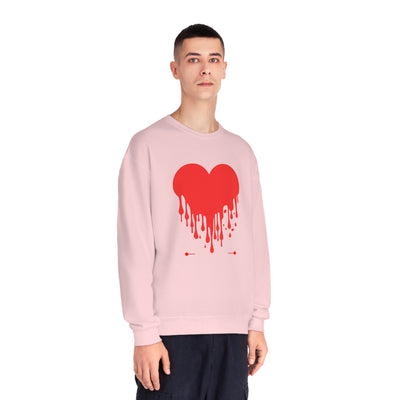 Bleeding Love Sweatshirt for Valentine's Day - Cozy Crewneck with Heart Design