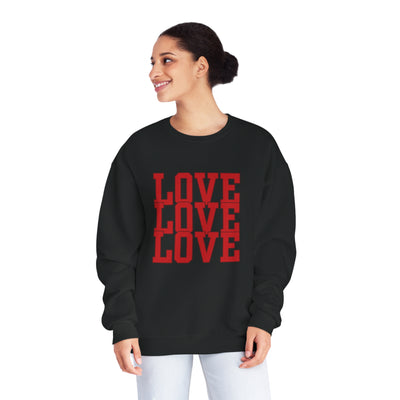 Love Valentine Sweatshirt - Cozy Crewneck with Heart Graphic, Perfect for Couples