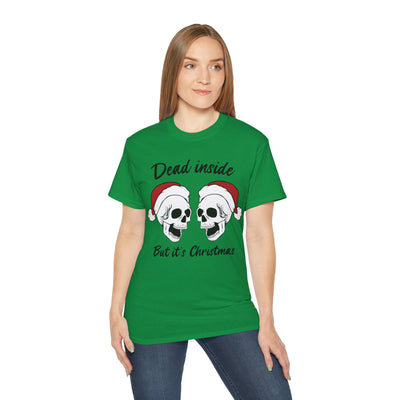 Dead Inside But It's Christmas Tee: Dark Humor Holiday Shirt