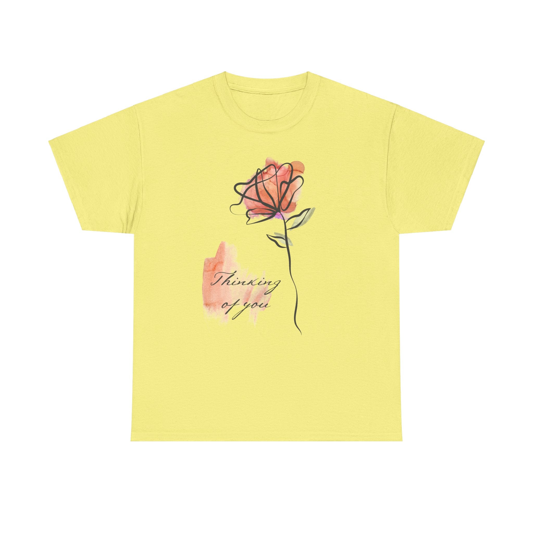 Blossoming Emotions: Thinking of You Flower T-Shirt - Expressive Floral Tee for Every Occasion, Floral Fashion