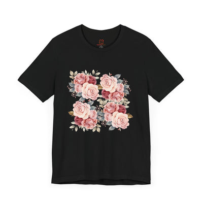 Romantic Floral Flower Valentine's Day T-Shirt - Cute & Feminine Design"