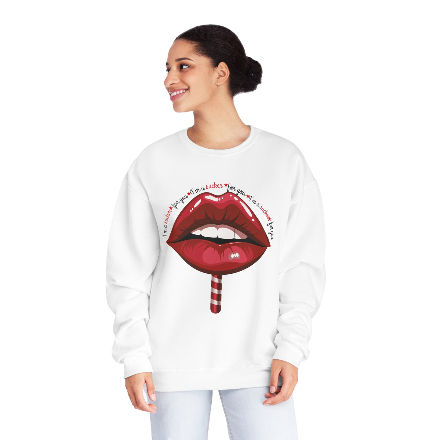 I'm a Sucker for You Valentine's Day Sweatshirt - Funny & Cute Couples Sweatshirt