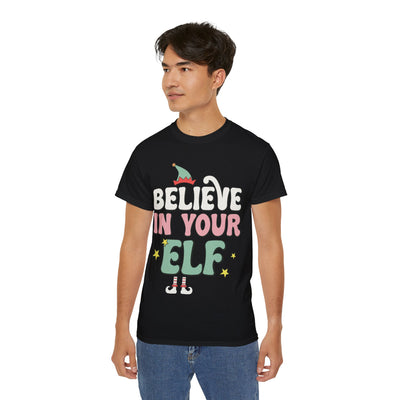 Believe in Your Elf Christmas Tee - Festive Holiday Shirt