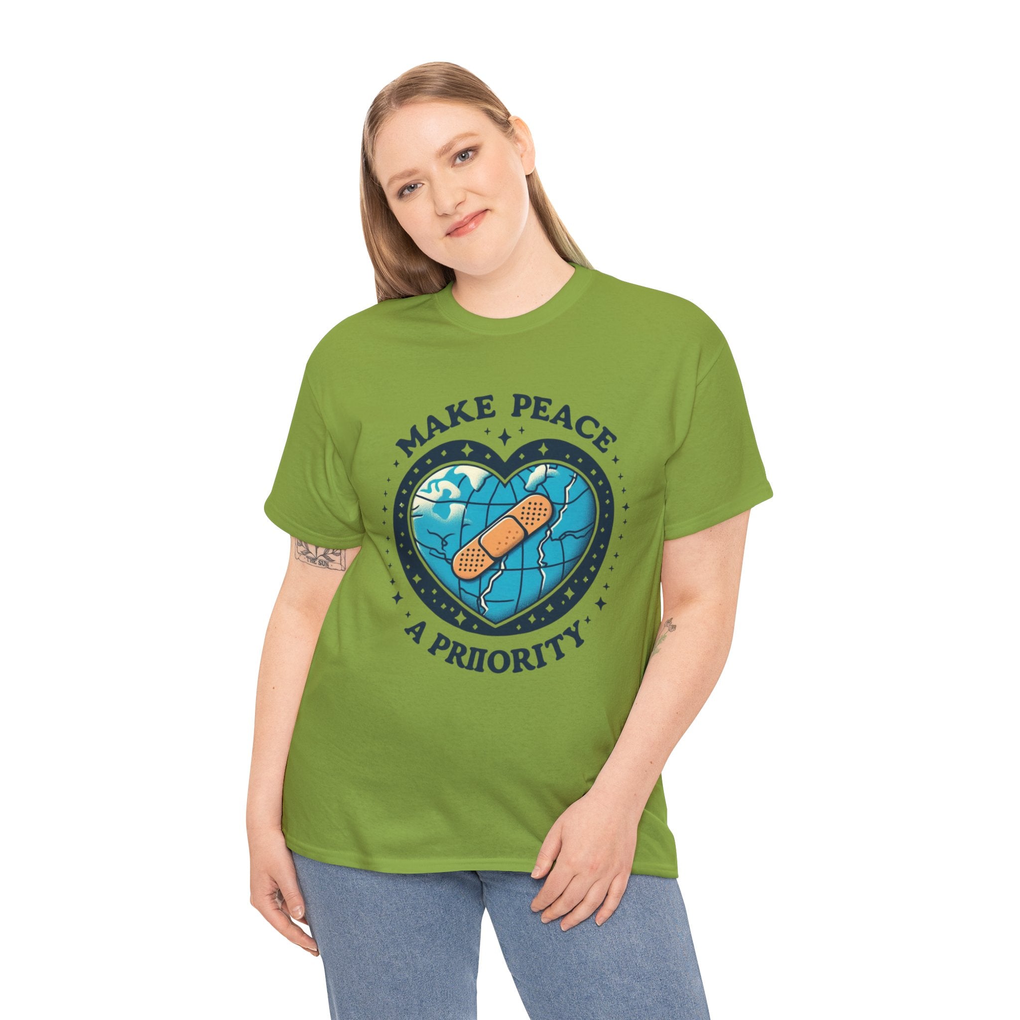 Empowerment Tee: 'Make Peace a Priority' Statement T-Shirt