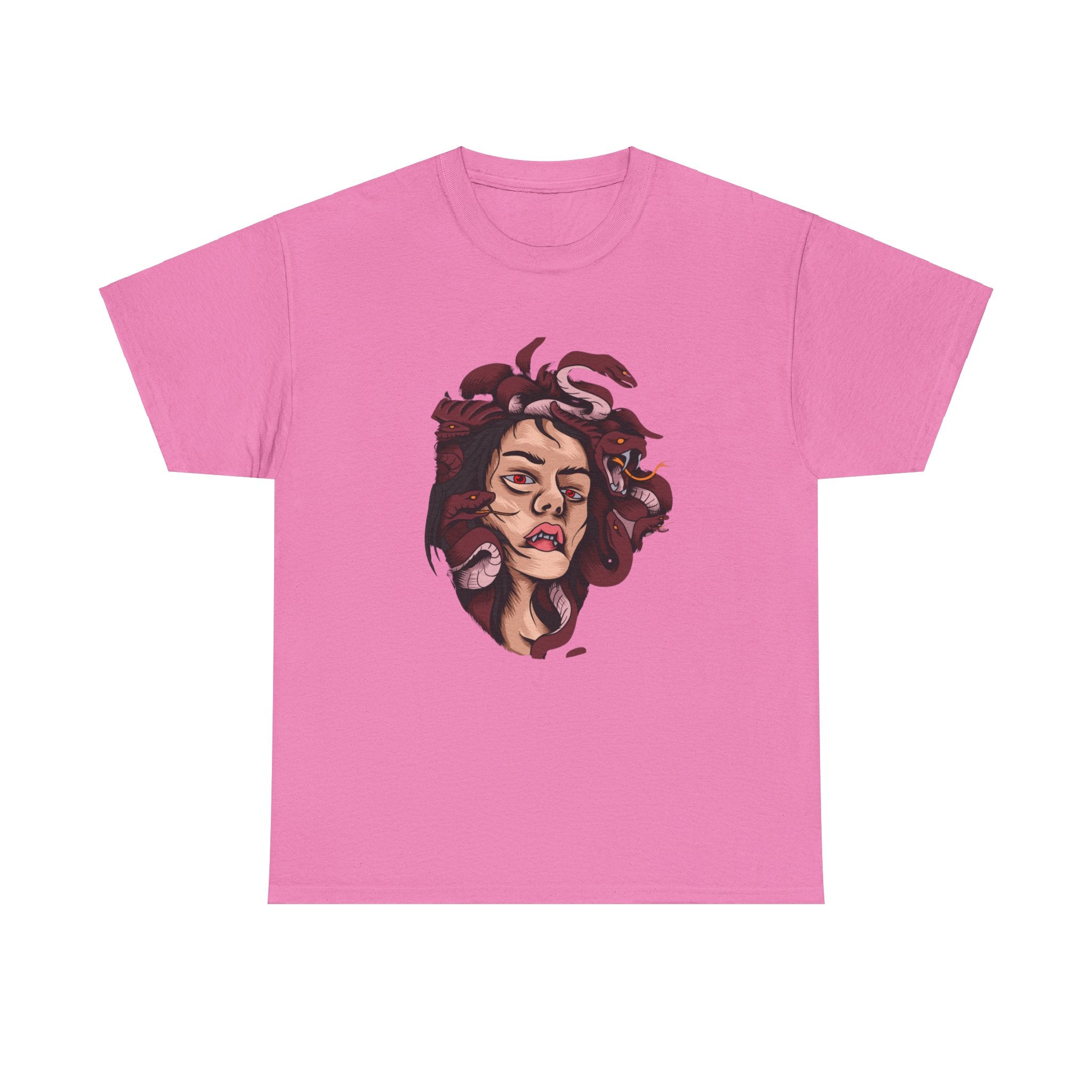 Mesmerizing Medusa Artwork Head T-Shirt - Mythical Serpent Goddess Tee with Intricate Design - Unique Wearable Art for Men and Women