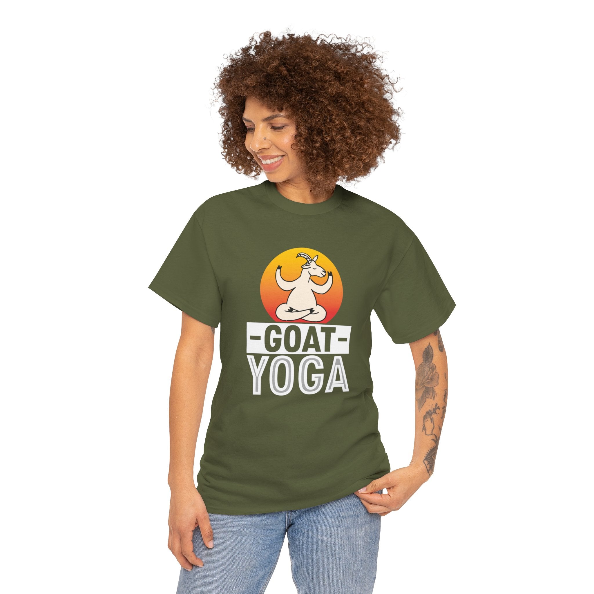 Goat Yoga T-Shirt - Cute Goat Pose Tee for Goat Lovers - Comfort Colors Shirt