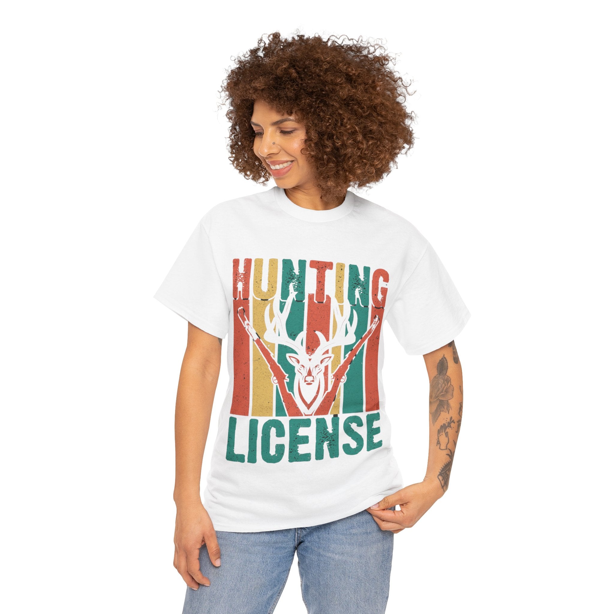 Vintage-Inspired Hunter's License Tee - Retro Wildlife Hunting Shirt