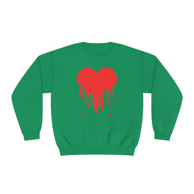 Bleeding Love Sweatshirt for Valentine's Day - Cozy Crewneck with Heart Design