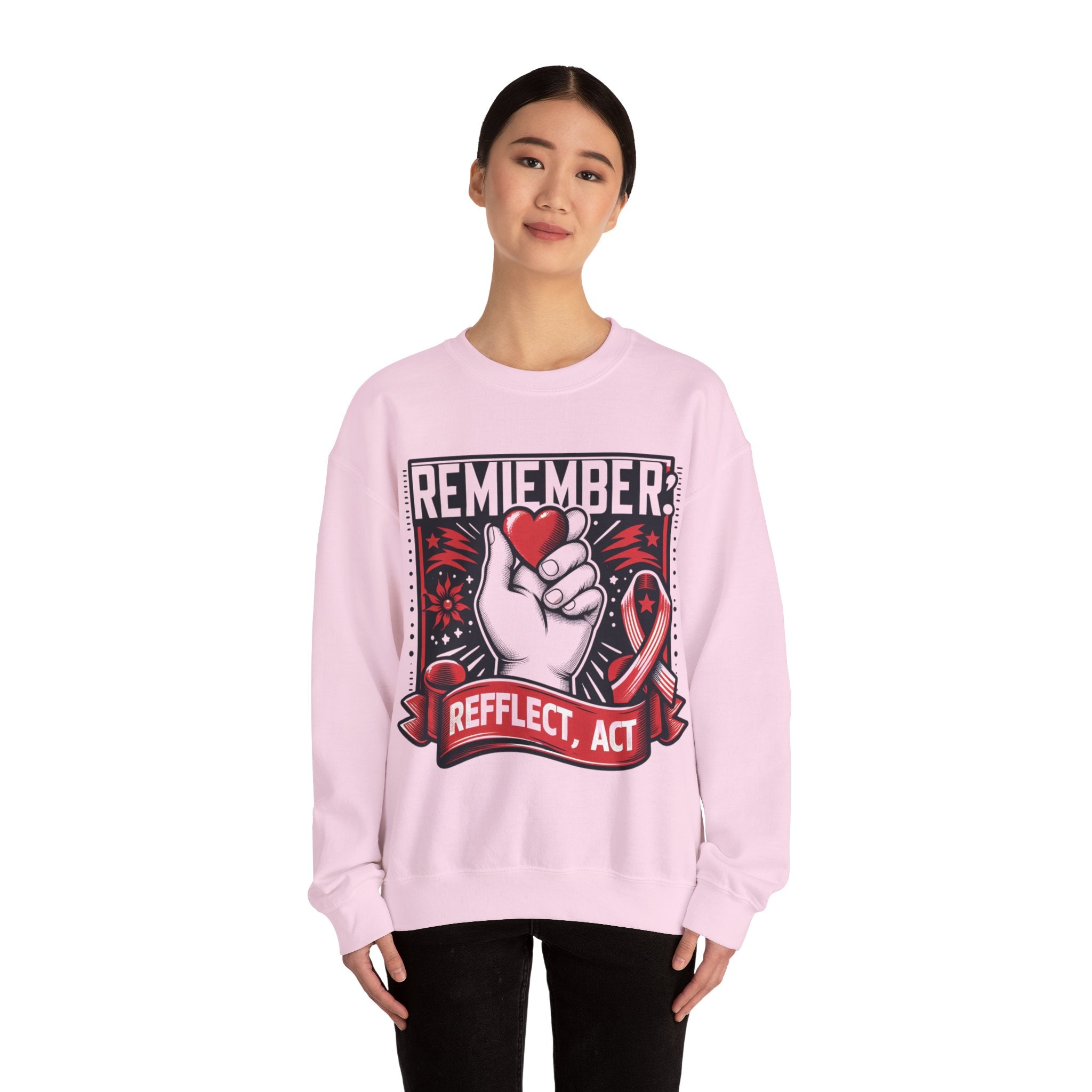 Empowerment Series: 'Remember, Reflect, Act' Sweatshirt - Embrace Your Journey in Style