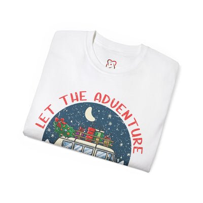 Let the Adventure Begin Christmas T-Shirt - Festive Holiday Apparel