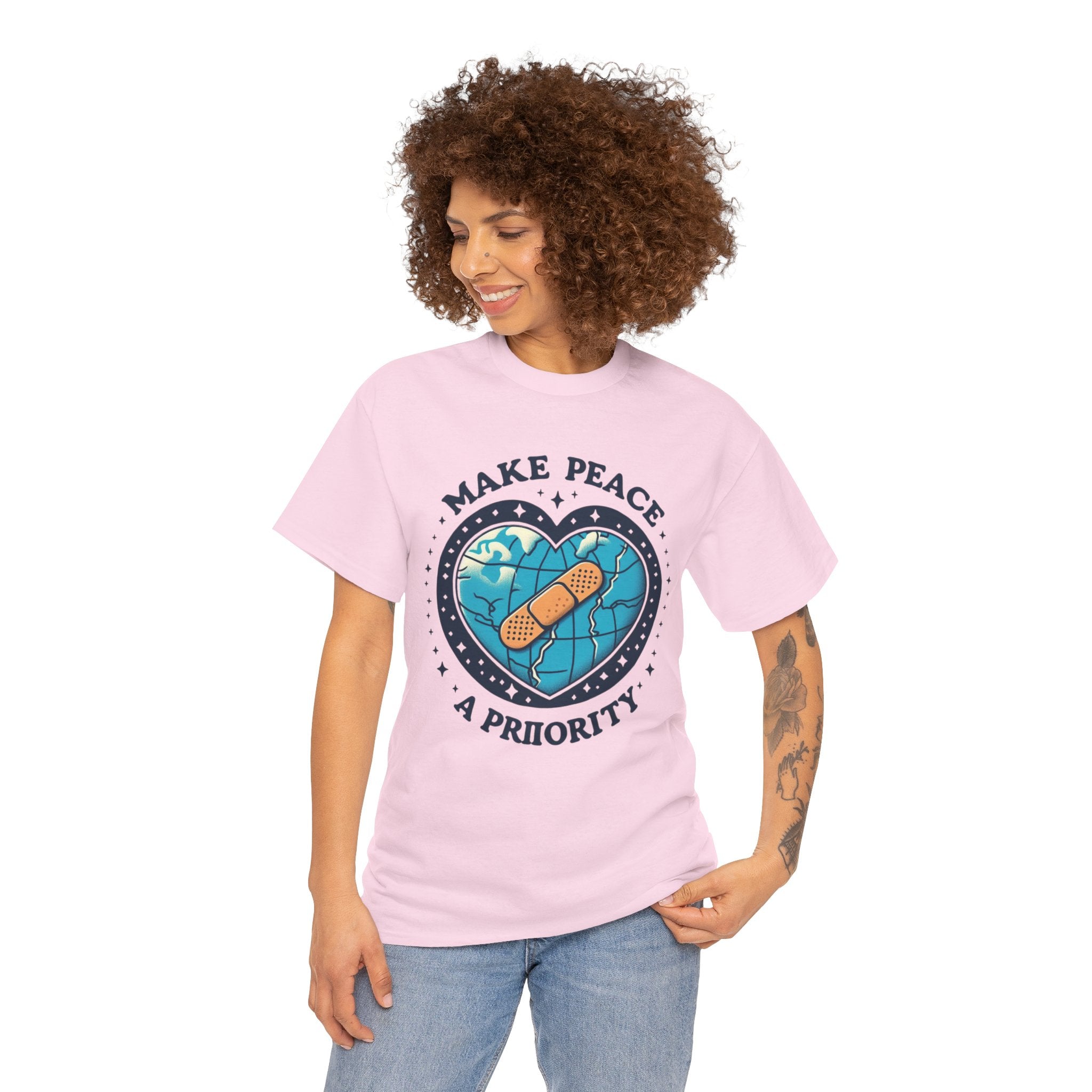 Empowerment Tee: 'Make Peace a Priority' Statement T-Shirt