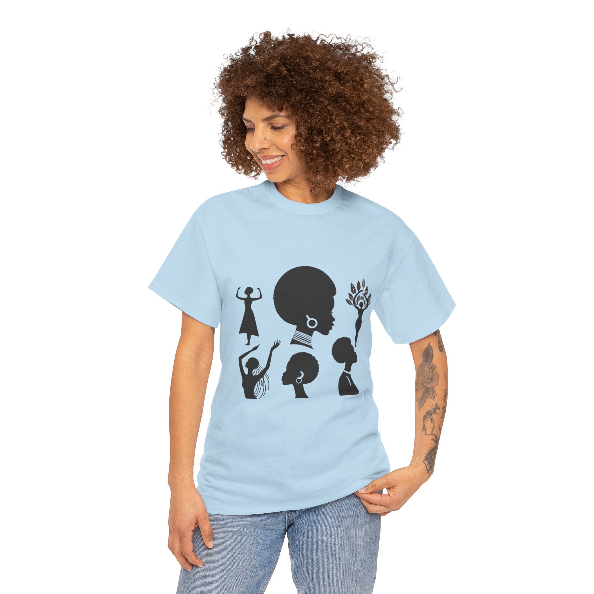 Illustrated Icon Women's Day T-shirt - Celebrate Feminine Strength & Resilience"