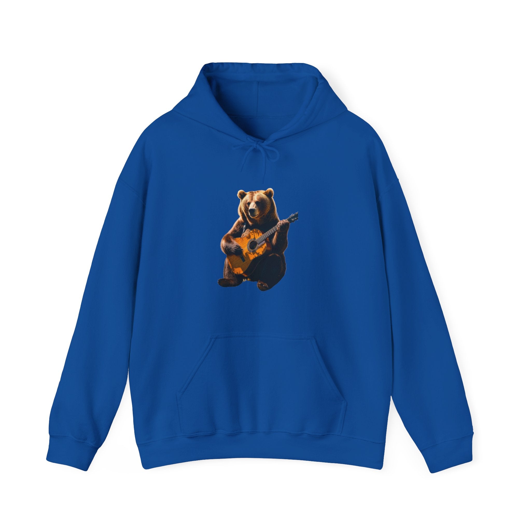 Premium Bear Playing Guitar Hoodie for Music Lovers, Bear Hoodie, Guitar Apparel