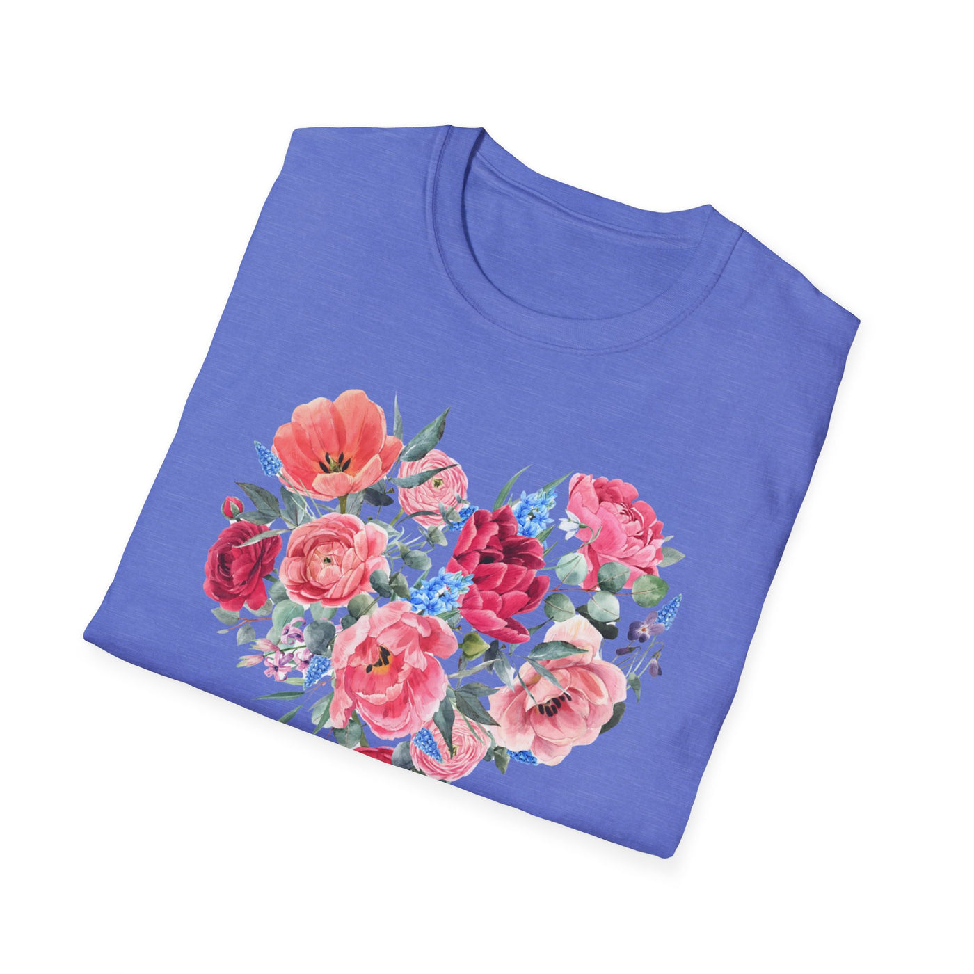 Romantic Floral Valentine's Day T-Shirt - Cute & Elegant Love Design