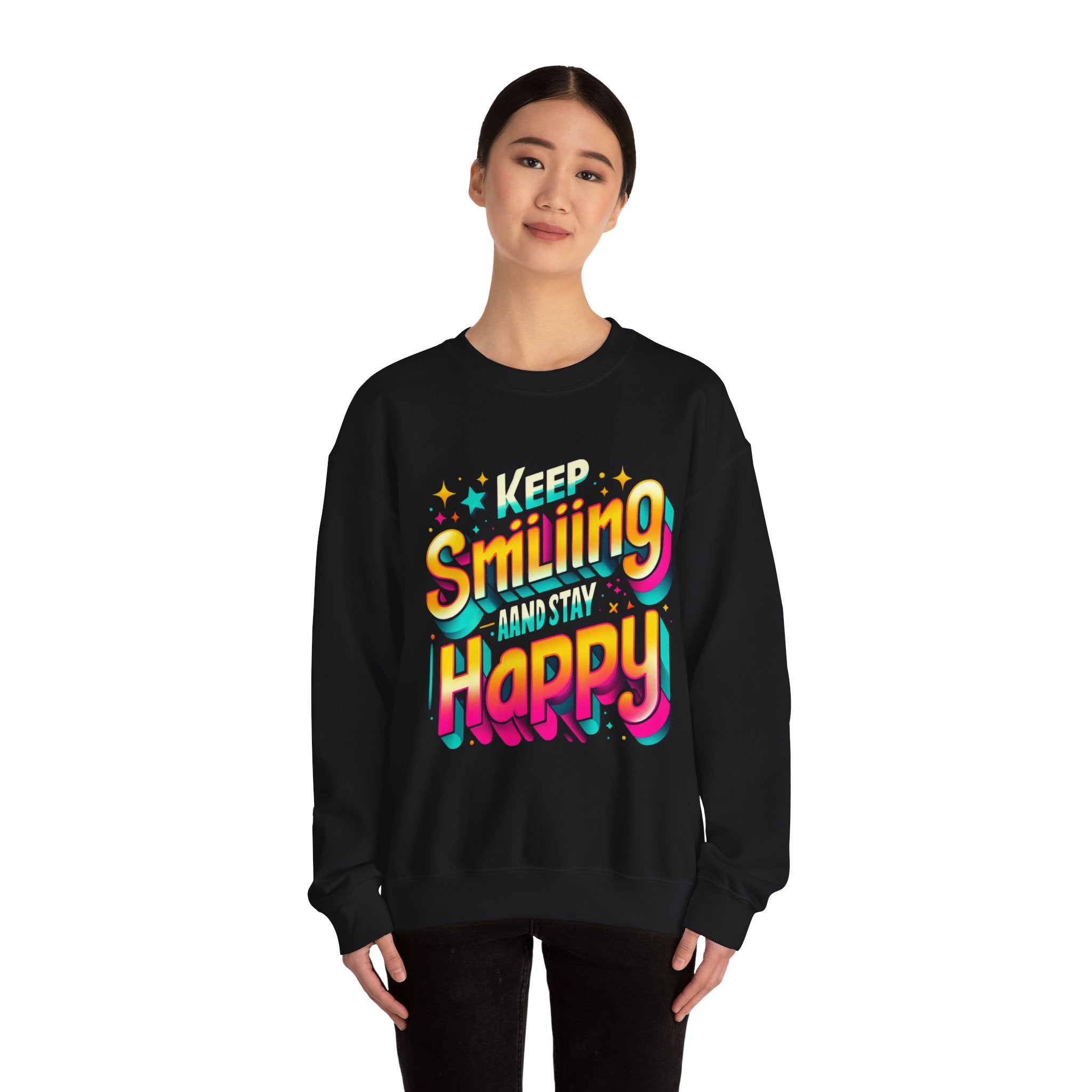 Radiate Joy Sweatshirt - Keep Smiling and Stay Happy