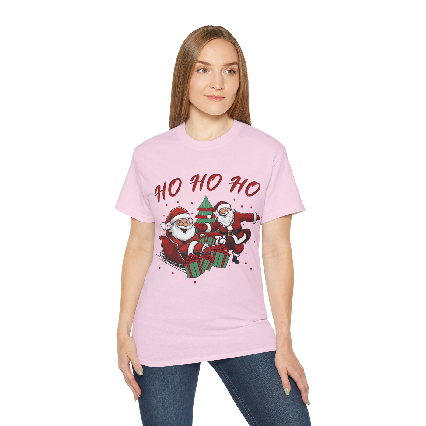 Festive 'Ho Ho Ho' Christmas T-Shirt - Spread Holiday Cheer