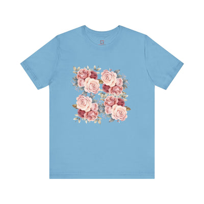 Romantic Floral Flower Valentine's Day T-Shirt - Cute & Feminine Design"