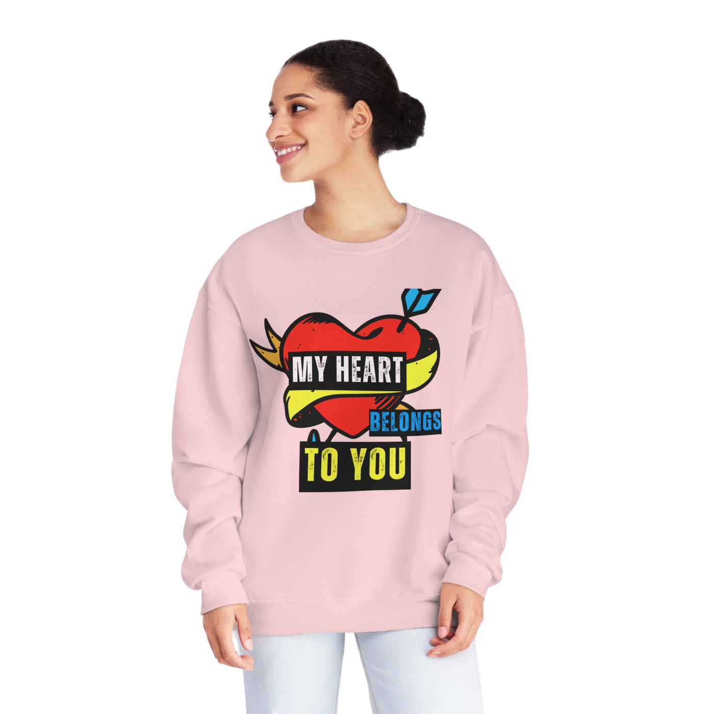 My Heart Belongs to You Valentine's Day Sweatshirt - Cozy & Romantic Couples Sweatshirt