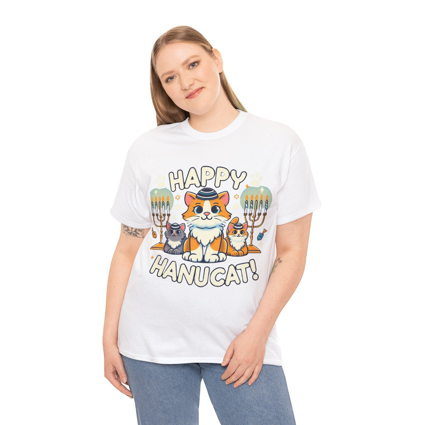 Meow-ve Over, It's Hanukkah! Funny Cat T-Shirt