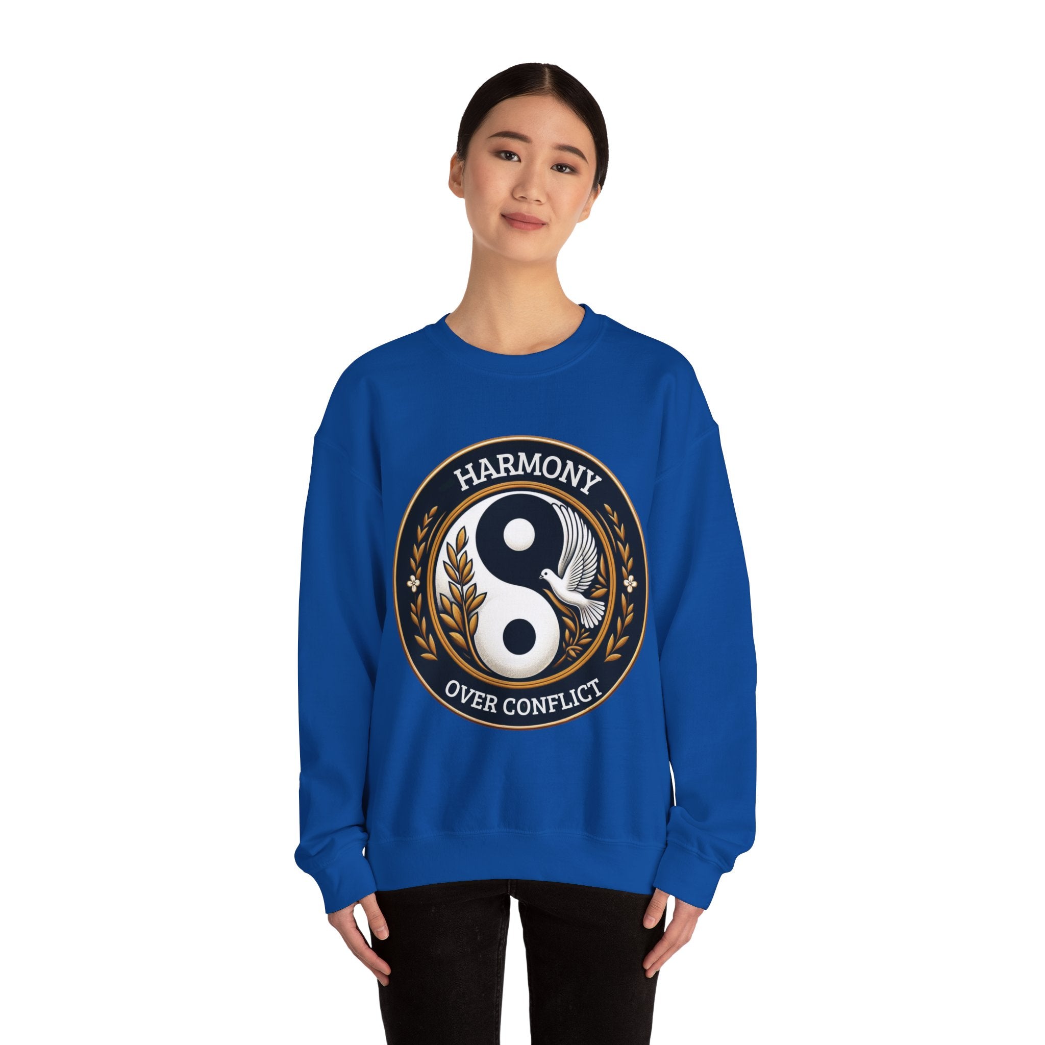 Harmony Over Conflict Sweatshirt: Embrace Peaceful Vibes in Style