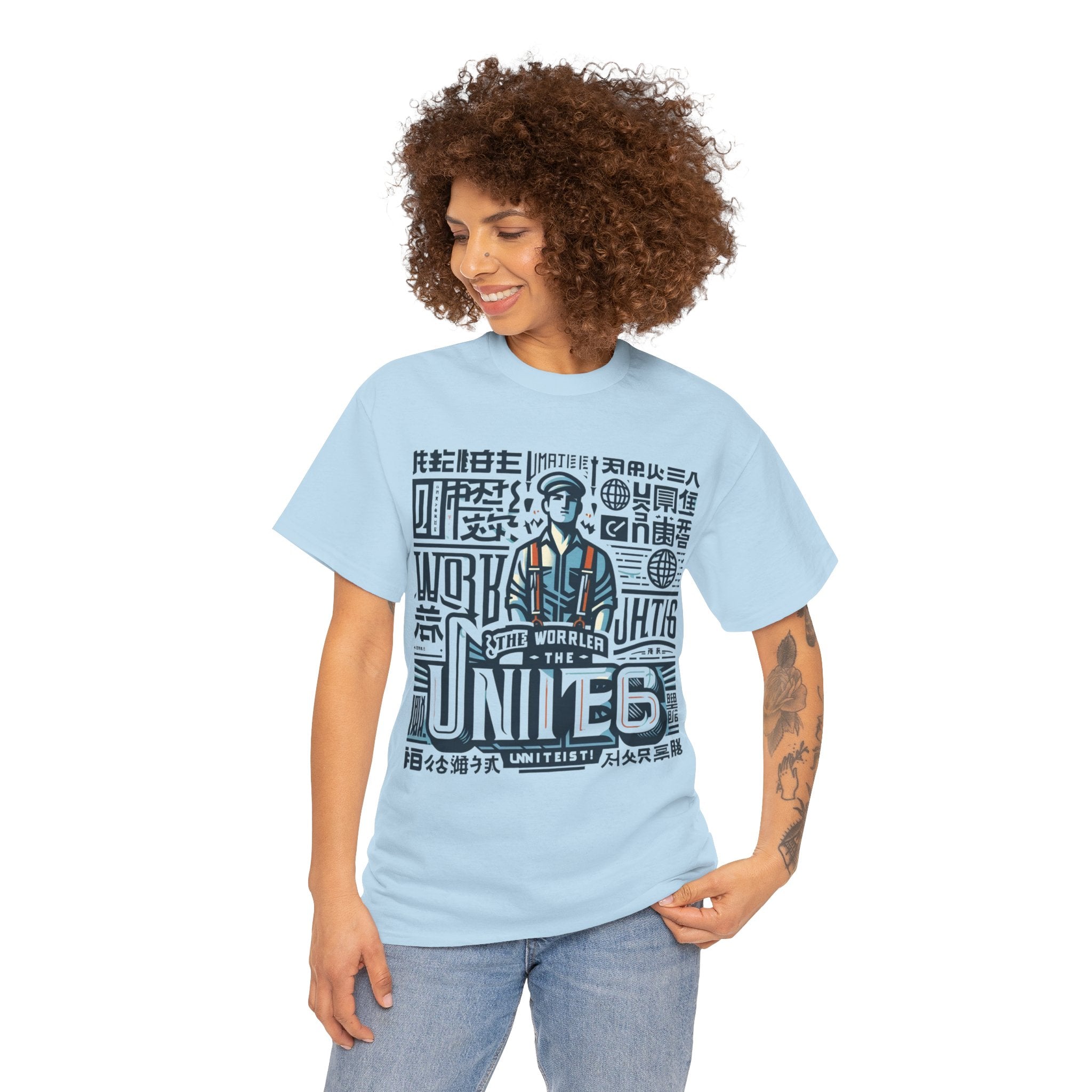 Workers of the World, Unite" Multilingual T-shirt | Solidarity Tee in Multiple Languages