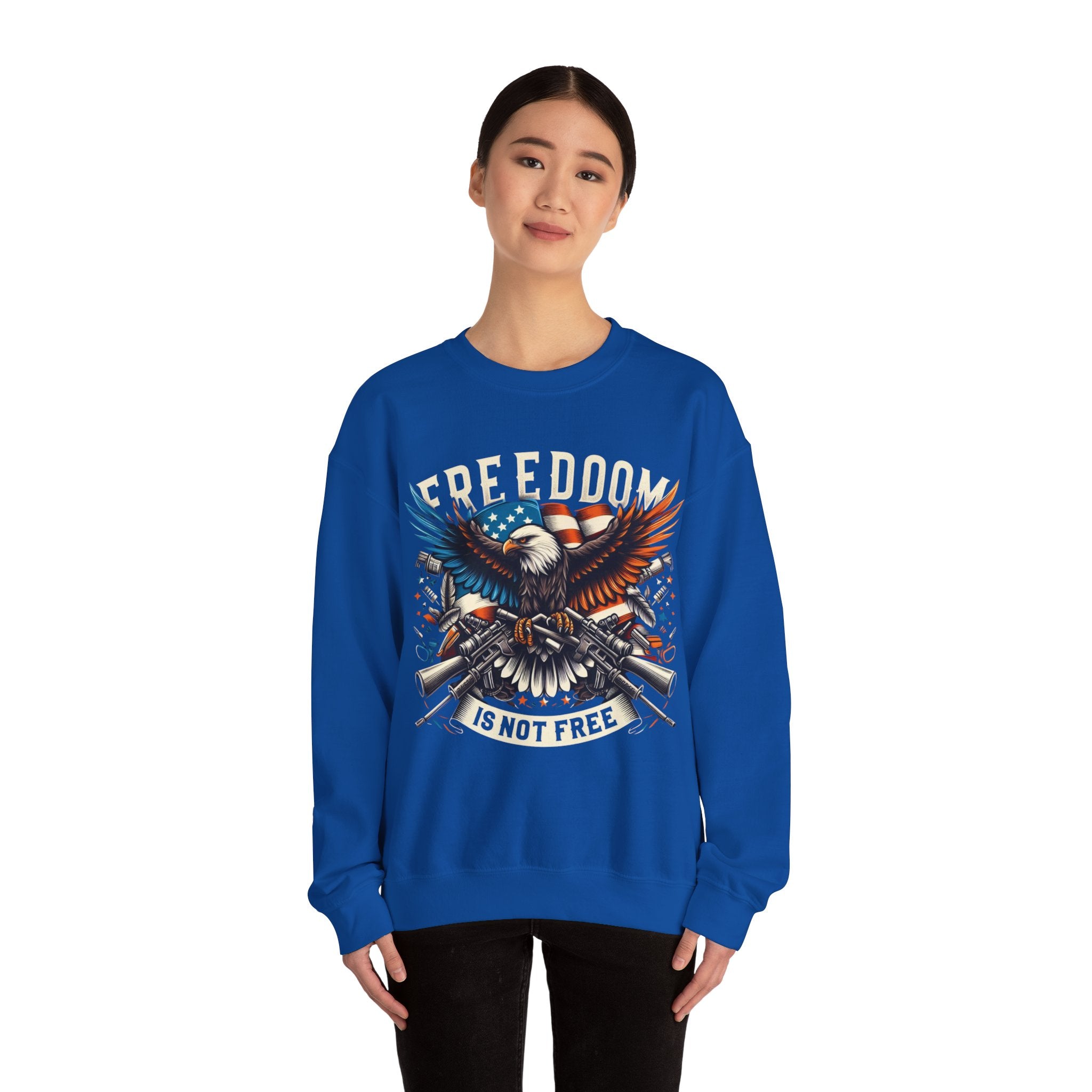 Liberty Unisex Sweatshirt - 'Freedom Is Not Free' Patriotic Statement Apparel