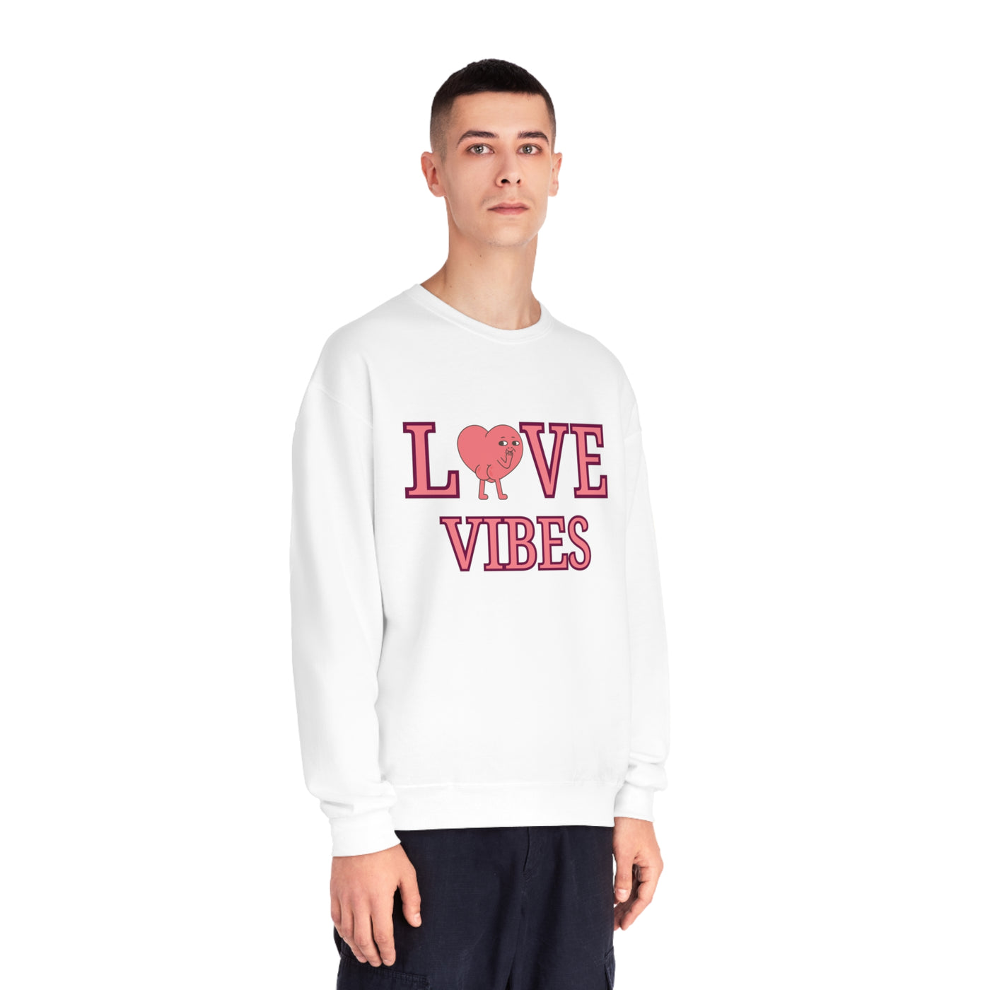 Love Vibes Valentine's Day Sweatshirt - Cozy & Romantic Crewneck