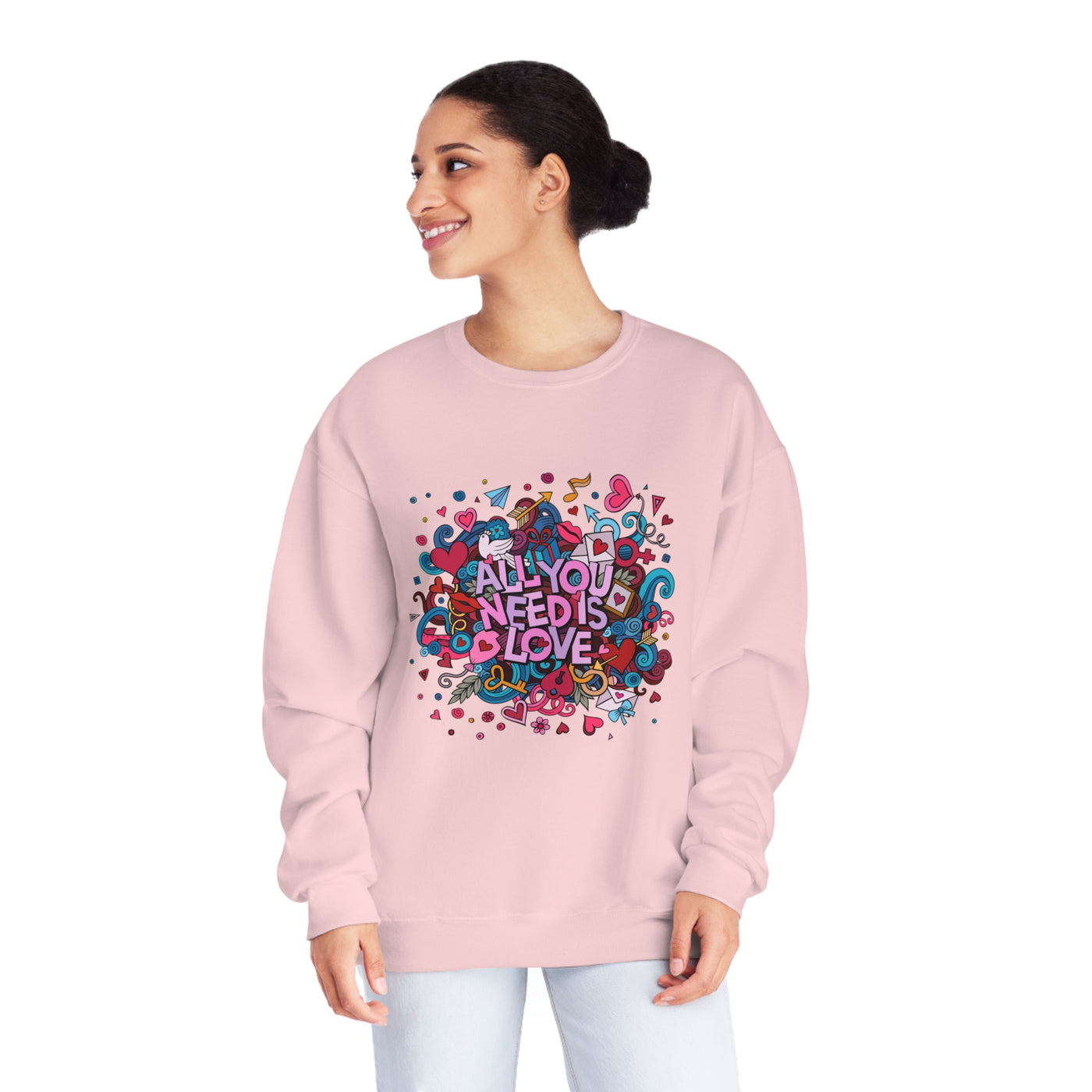 All You Need is Love Valentine's Sweatshirt - Cozy & Romantic Crewneck