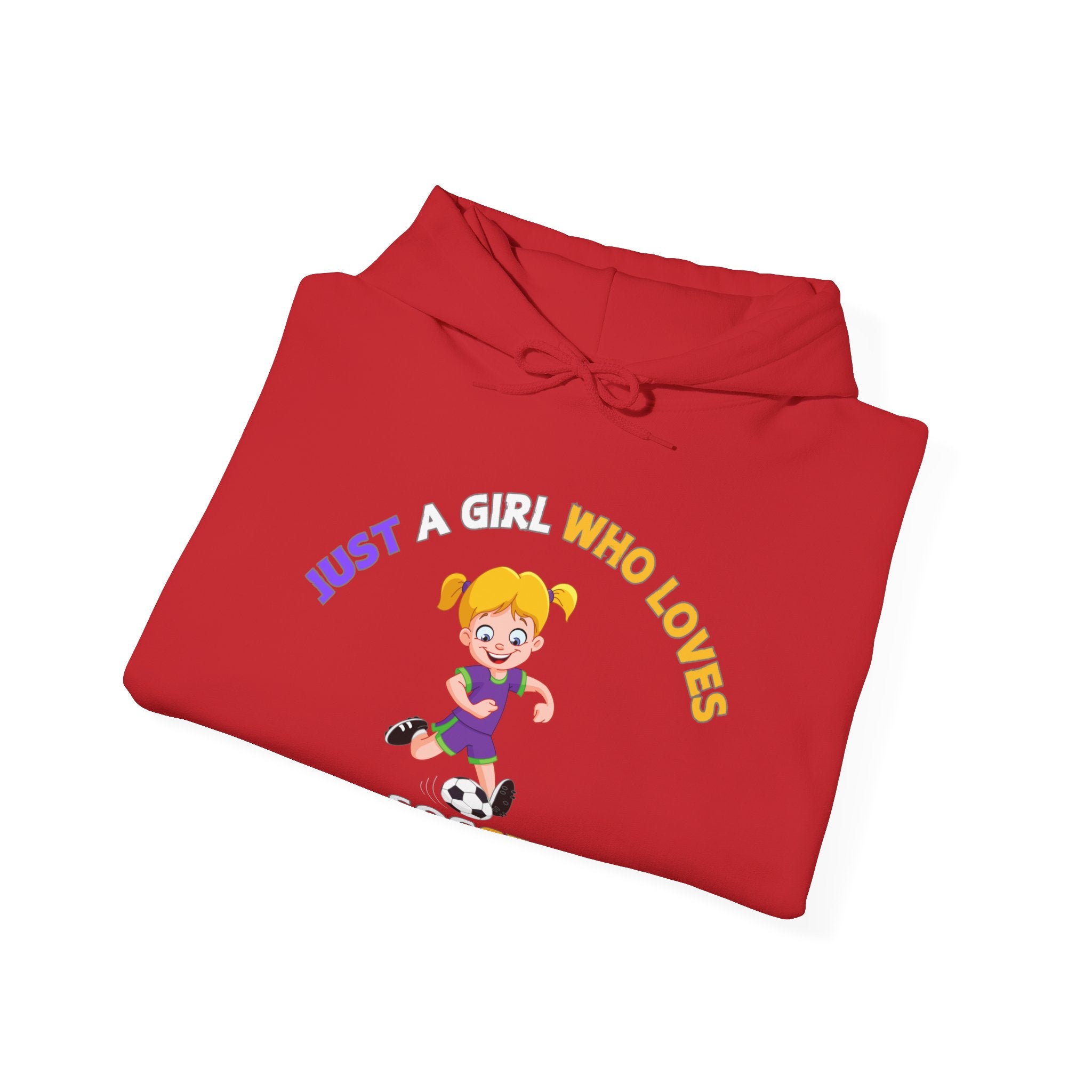 tI'm Just a Girl Who Loves Soccer Hoodie - Perfect Gift for Female Soccer Fans