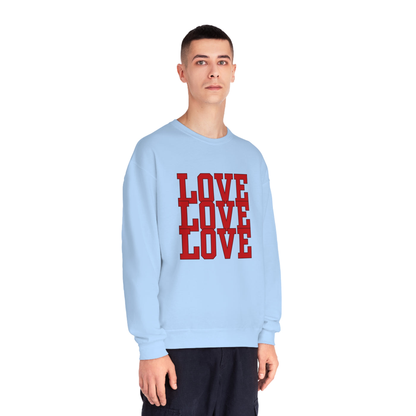 Love Valentine Sweatshirt - Cozy Crewneck with Heart Graphic, Perfect for Couples