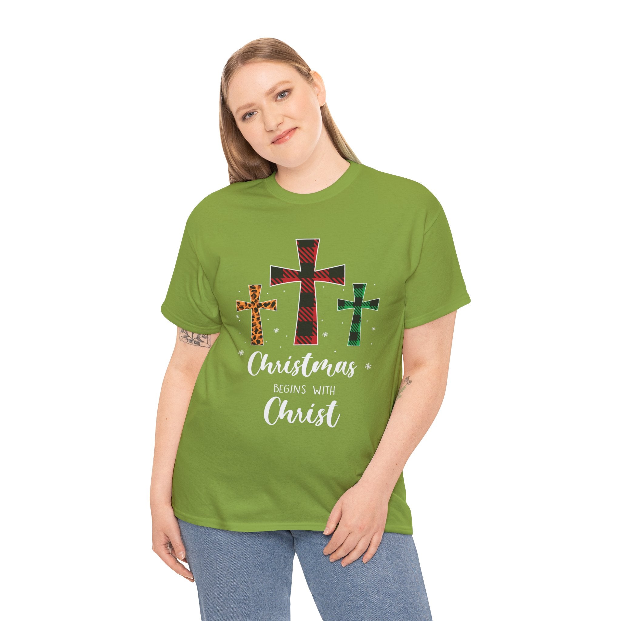 Christmas Begins with Christ Tee: Spread Holiday Cheer