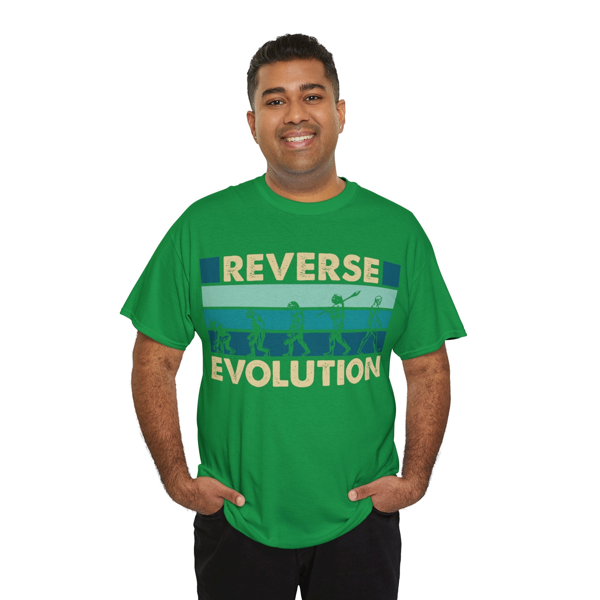 Vintage Retro Evolution Reverse Unisex T-Shirt - Unique Graphic Tee for Science Lovers