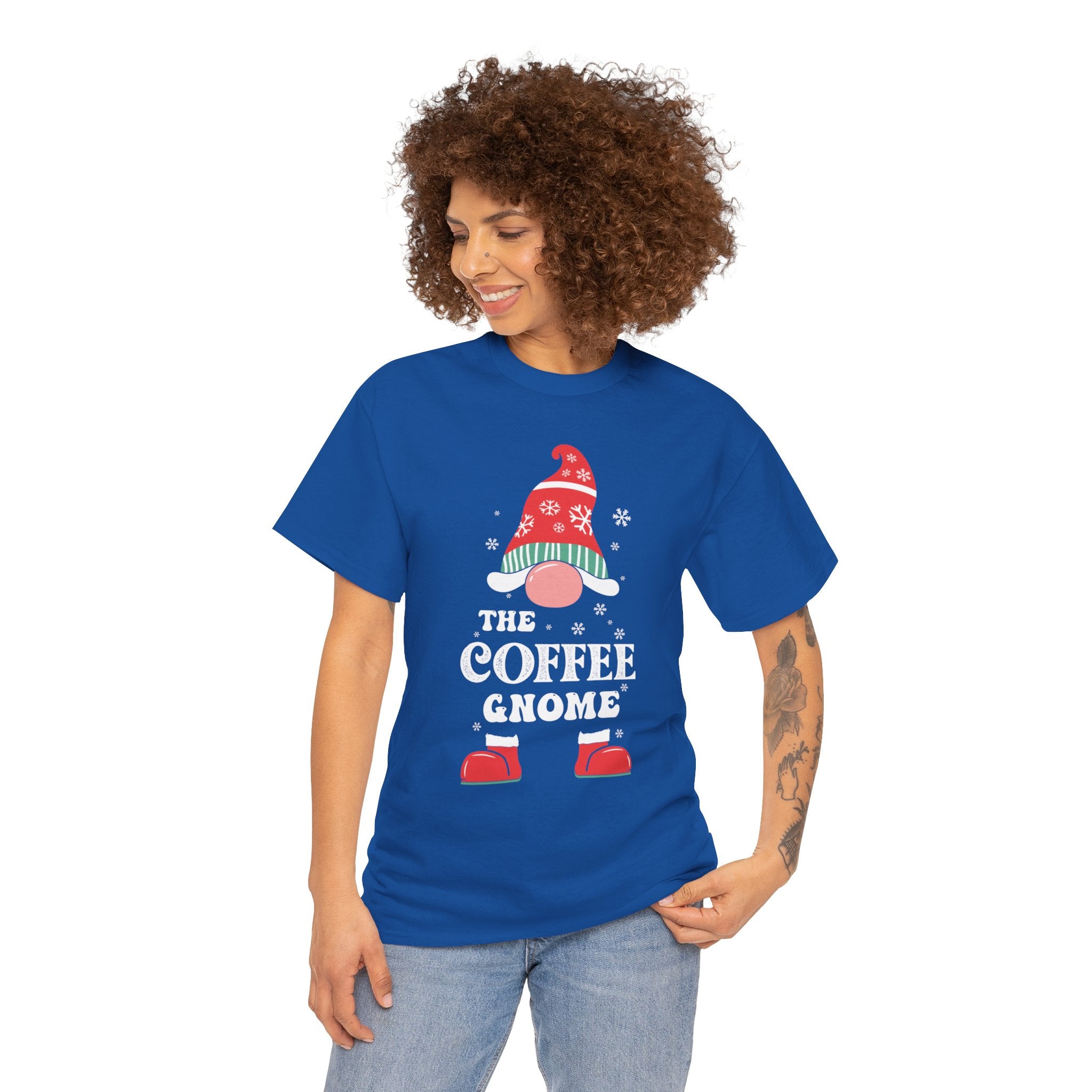 Adorable Coffee Gnome Graphic Tee: Perfect for Caffeine Lovers