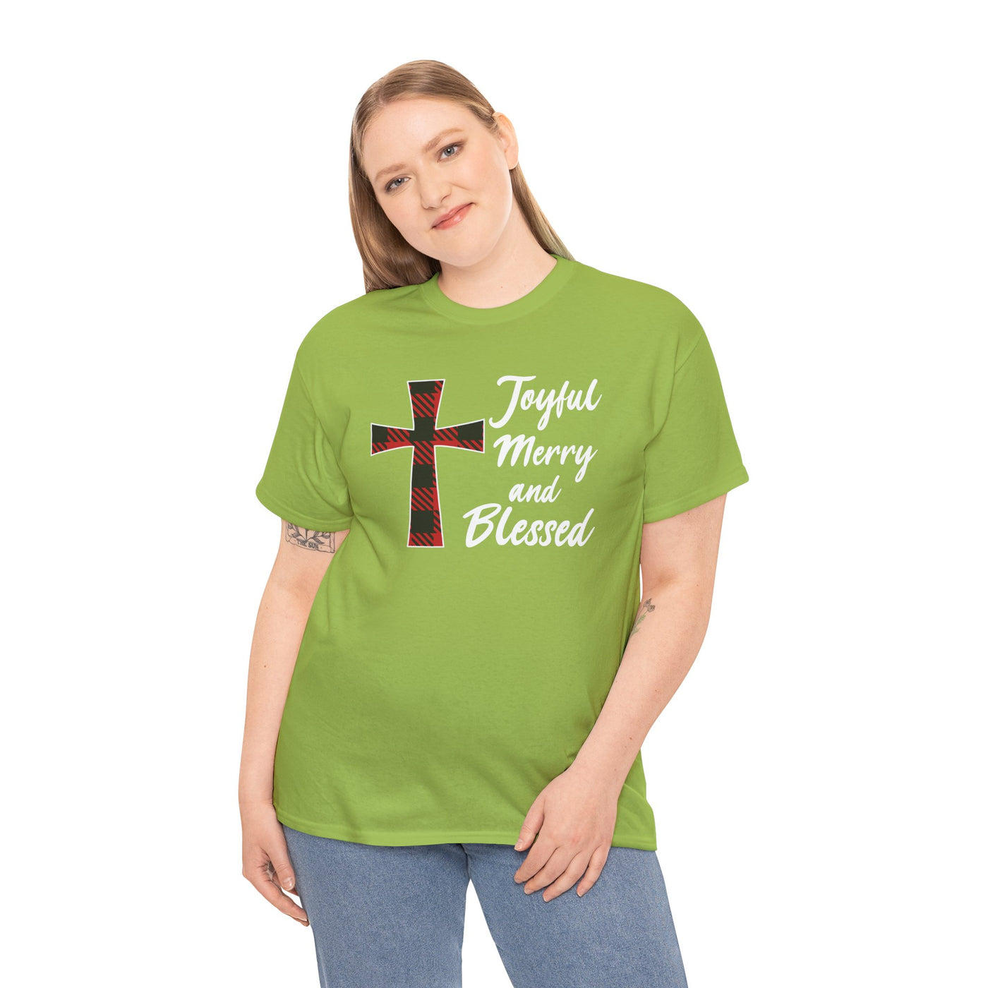 Joyful Merry and Blessed Graphic Tee - Spread Holiday Cheer