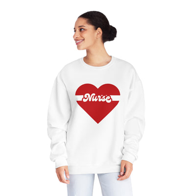 Nurse Valentine Sweatshirt - Heartbeat EKG Love, Nursing Gifts for Women