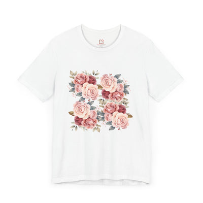 Romantic Floral Flower Valentine's Day T-Shirt - Cute & Feminine Design"