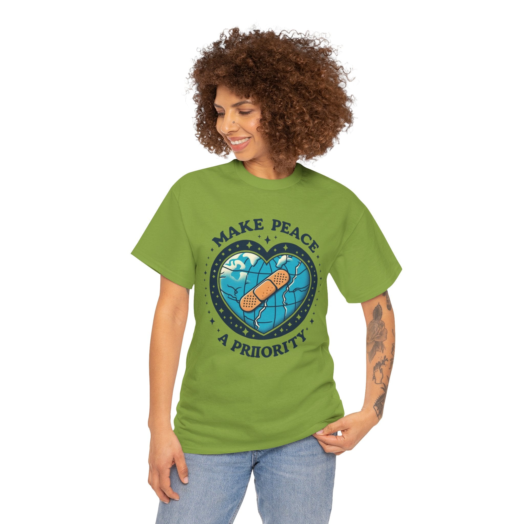 Empowerment Tee: 'Make Peace a Priority' Statement T-Shirt