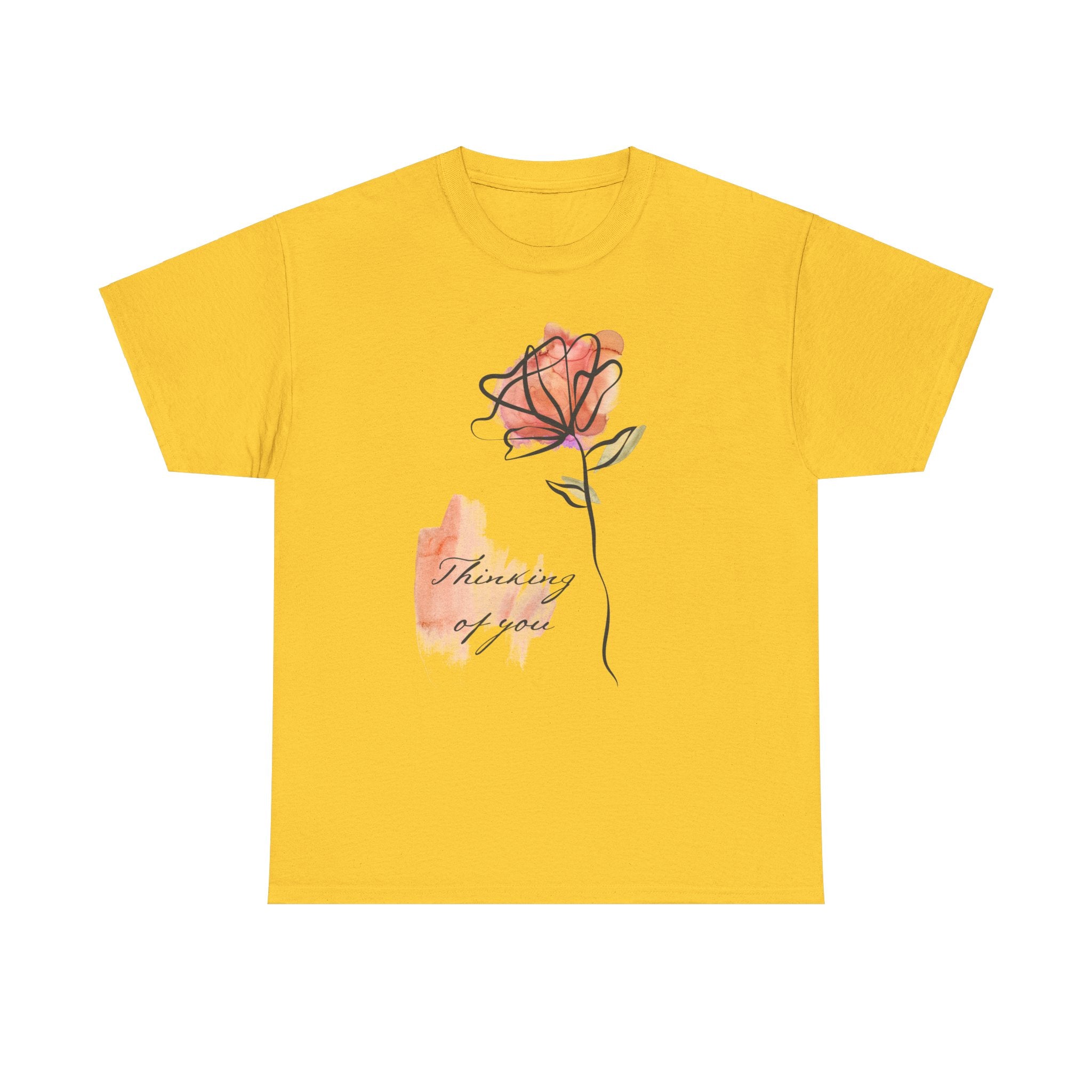 Blossoming Emotions: Thinking of You Flower T-Shirt - Expressive Floral Tee for Every Occasion, Floral Fashion