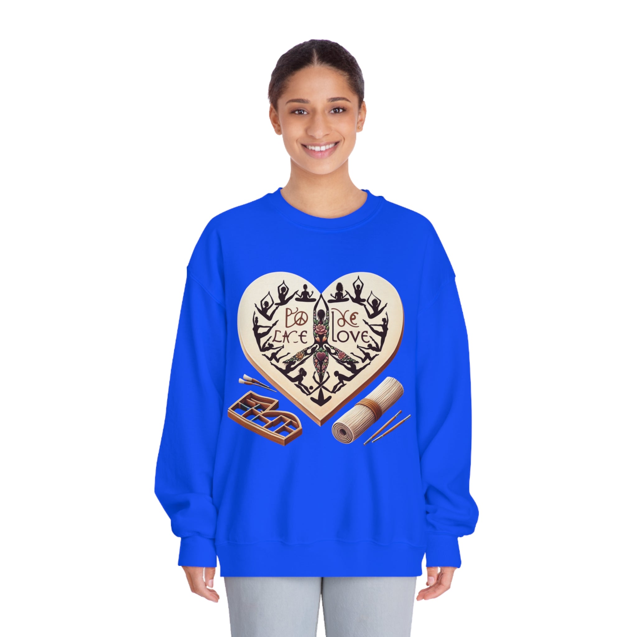 Zen Vibes: Peace, Love, Yoga Sweatshirt for Tranquil Sessions