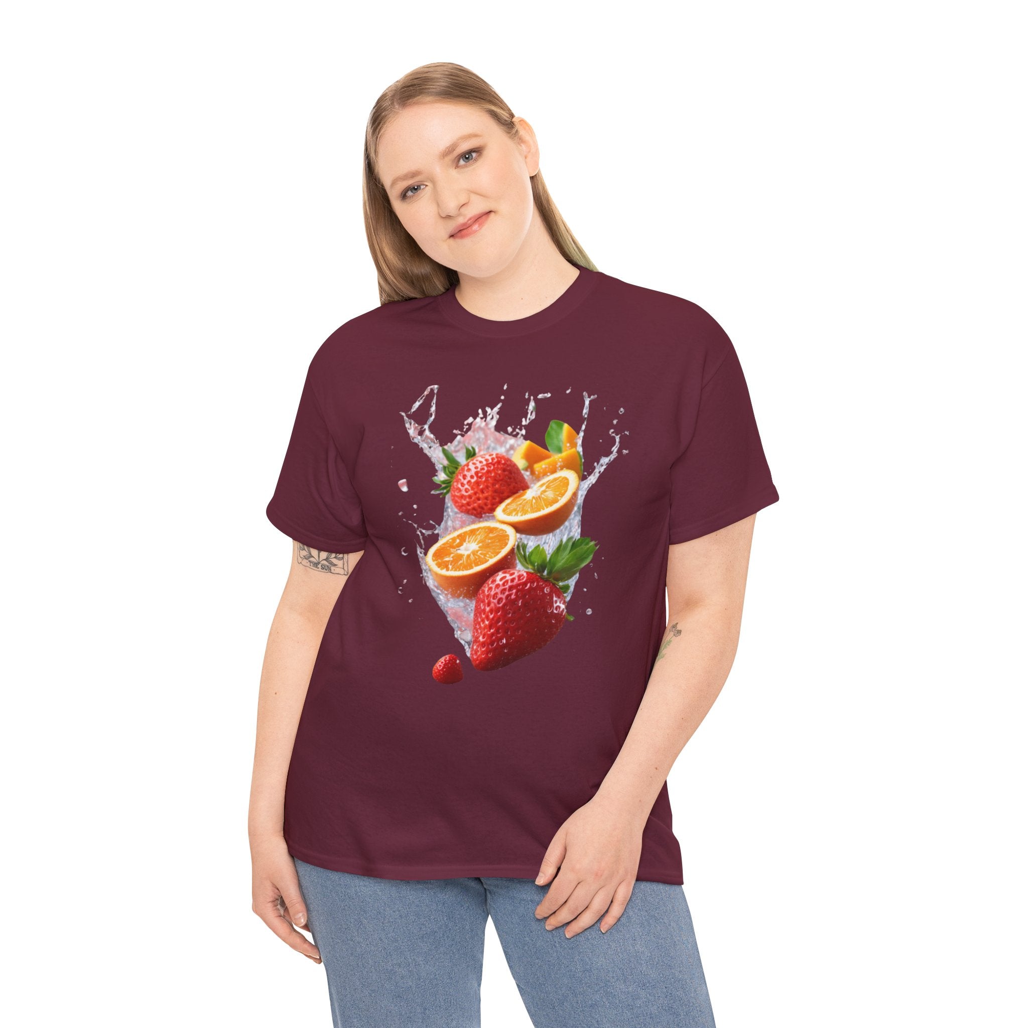 Fruit Fusion T-Shirt | Strawberry, Orange, Mango Delight & Comfort