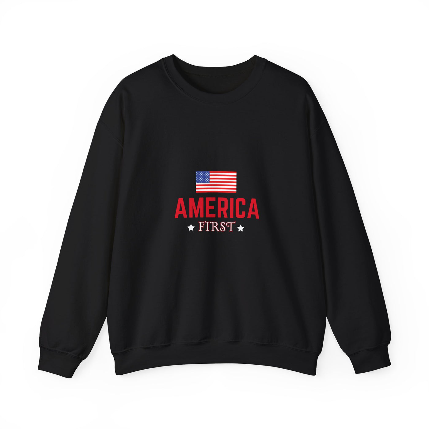 America First" Sweatshirt - Patriotic Apparel for Proud Americans