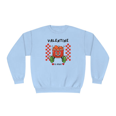 Valentine is Here Sweatshirt - Cozy Crewneck for the Season of Love