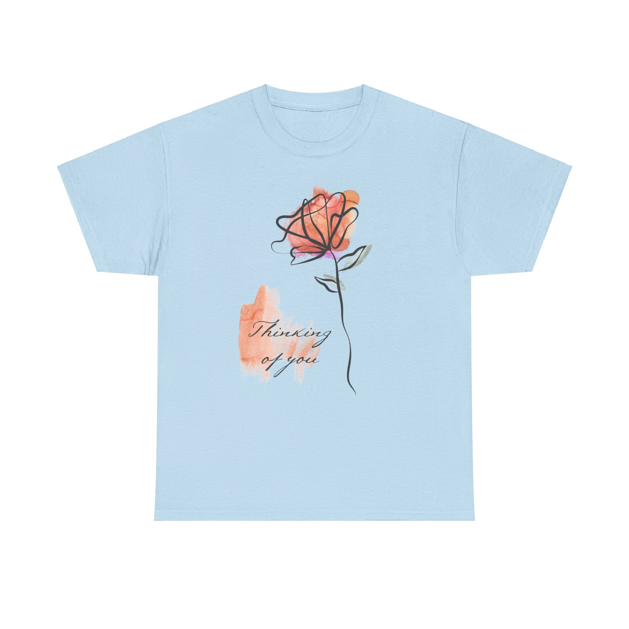 Blossoming Emotions: Thinking of You Flower T-Shirt - Expressive Floral Tee for Every Occasion, Floral Fashion