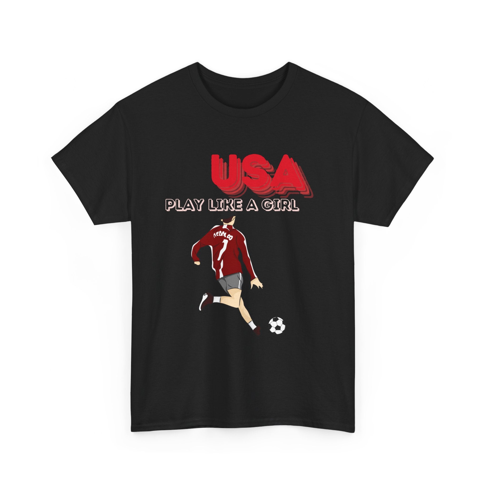 USA Play Like a Girl T-Shirt - Empowering Women & Girls in Sports