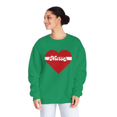 Nurse Valentine Sweatshirt - Heartbeat EKG Love, Nursing Gifts for Women